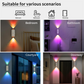 📢📢 50 % rabatt! 🎅 USB-oppladbart LED-nattlys med bevegelsessensor og RGB-fargeskift – Dimbart innelys med magnetfeste