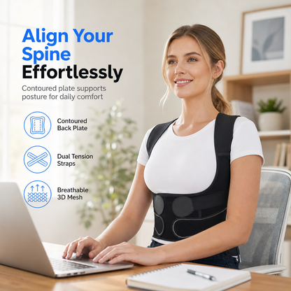 📢50% OFF! 🧍 Justerbar holdningskorrigerer for voksne