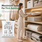 ⏰ 50% RABATT!🔥Supertilbud🔥3D-oppbevaringspose med komprimering på tre sekunder uten vakuumVacuum Compression Storage Bags for Clothes PA and PE Space Saving Sealed Bags for Travel and Home Storage