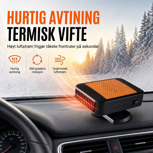 🚗 50 % RABATT! ❄️ 12V BILVARMEBLOKK – BÆRBAR VINDUSAVFUKTER FOR KLAR SIKT 🌬️