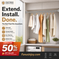 🔥48% off limited time！🥼👚 Create storage space anywhere anytime！Adjustable No-Drill Tension Rod