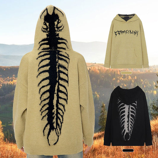 [Beste gave til ham] Herre Med Hette Trendy Strikket Genser