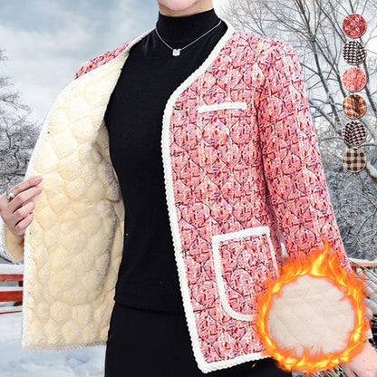 [Beste gave for henne] Kvinner Vinter Imitert Fleece Varm Cardigan Jakke